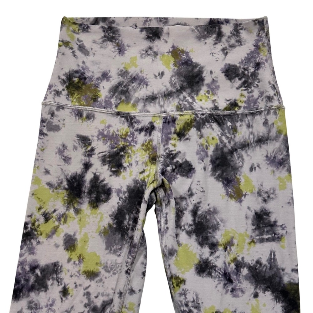 Lululemon Align High Rise Leggings Size 8 Grey Green Tie Dye W5DM5S Yoga